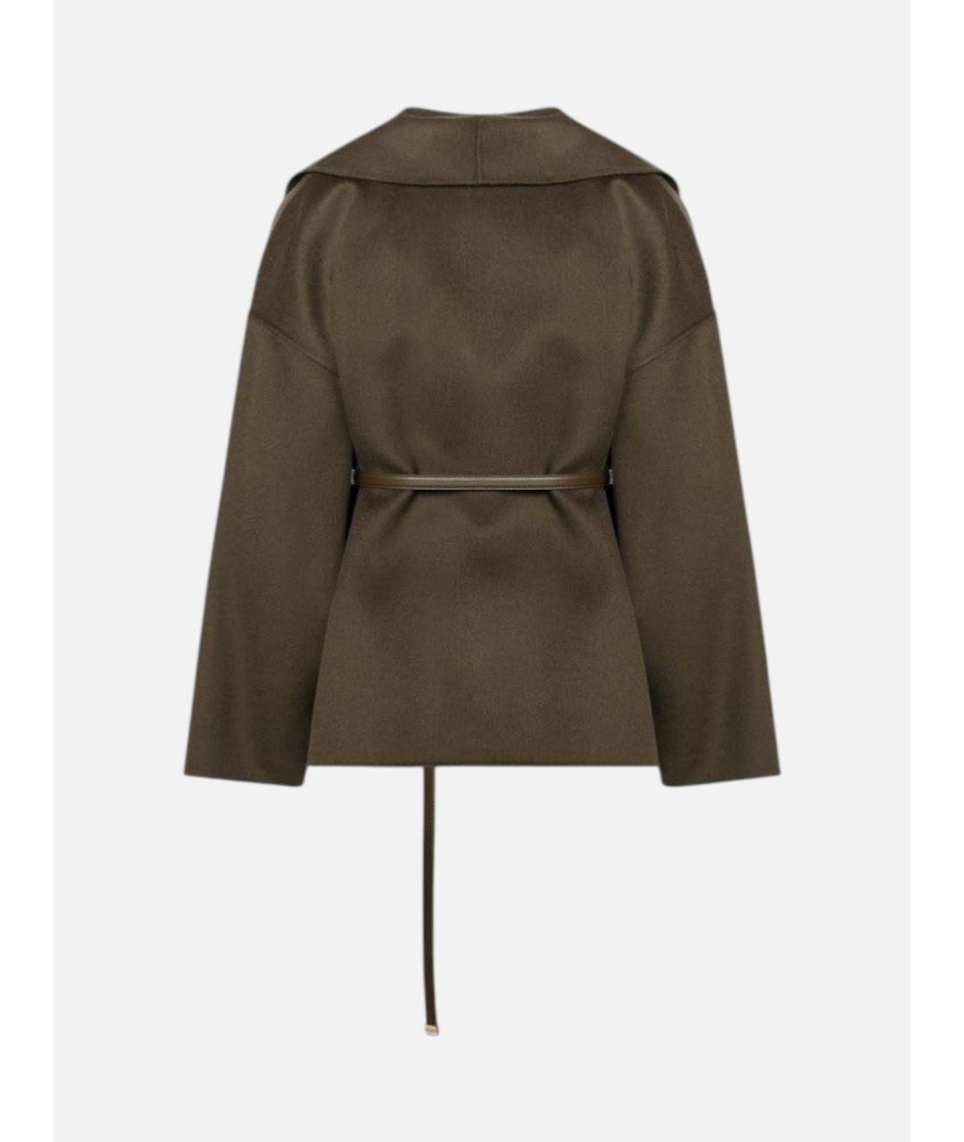 MAX MARA STUDIO Коричневое шерстяное пальто, фото 2