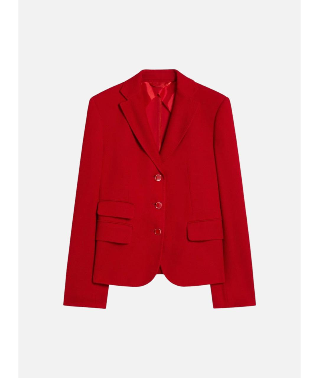 MAX MARA STUDIO Красный шерстяной жакет/пиджак, фото 6