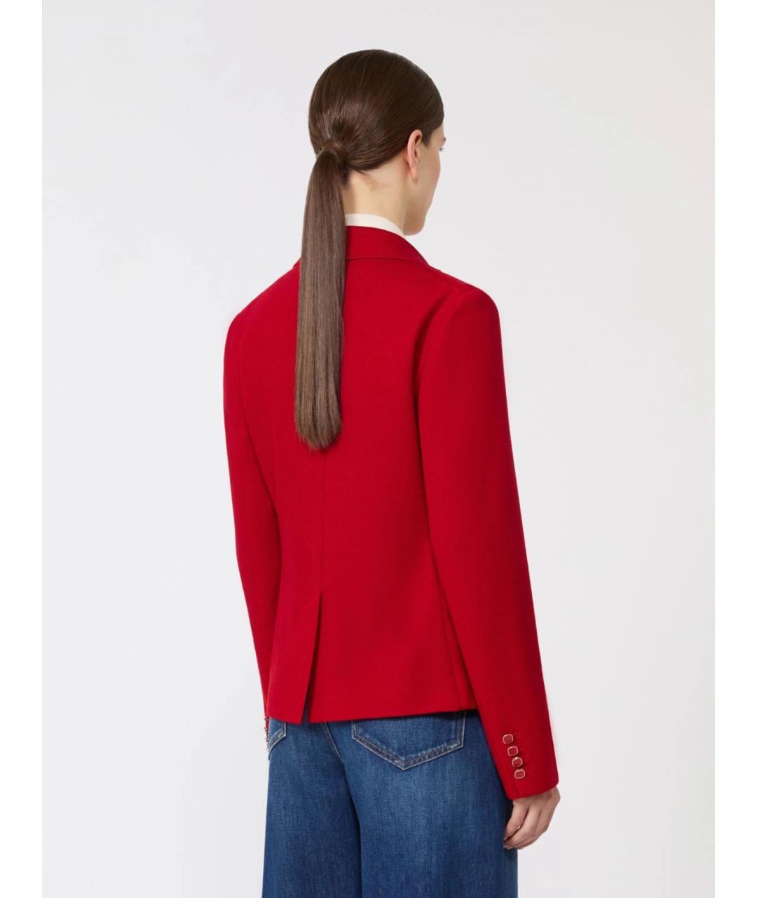 MAX MARA STUDIO Красный шерстяной жакет/пиджак, фото 4