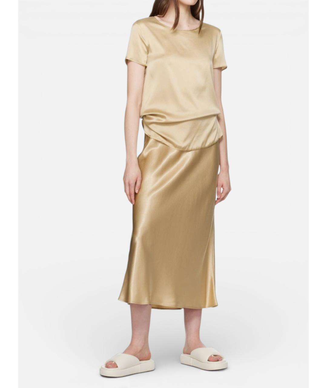 MAX MARA Бежевая шелковая блузы, фото 4