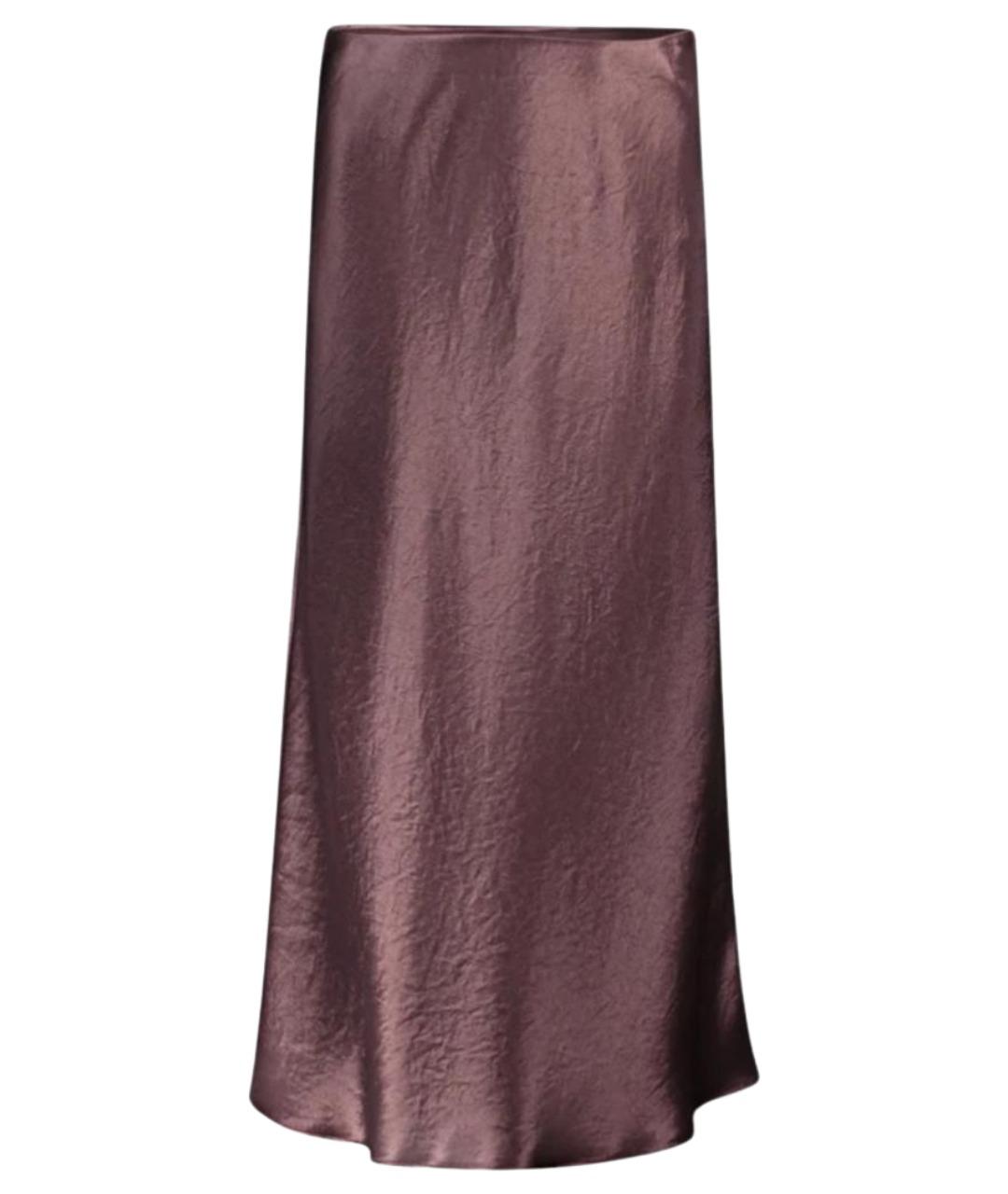 MAX MARA Бордовая ацетатная юбка миди, фото 1