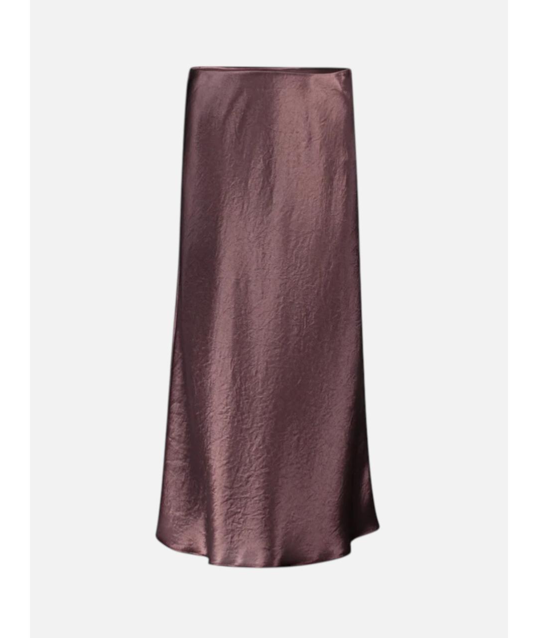 MAX MARA Бордовая ацетатная юбка миди, фото 3