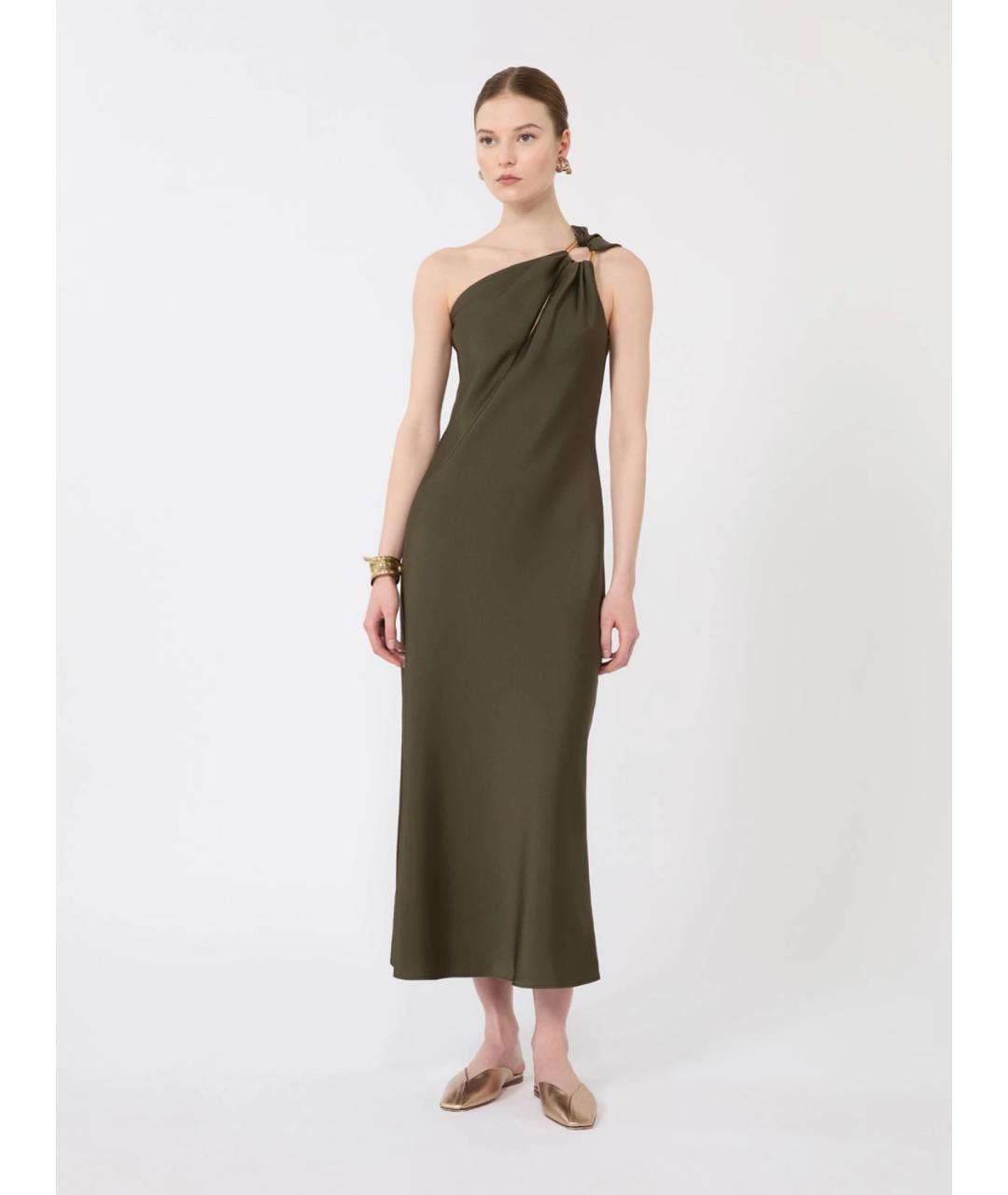 MAX MARA STUDIO Зеленые повседневное платье, фото 2