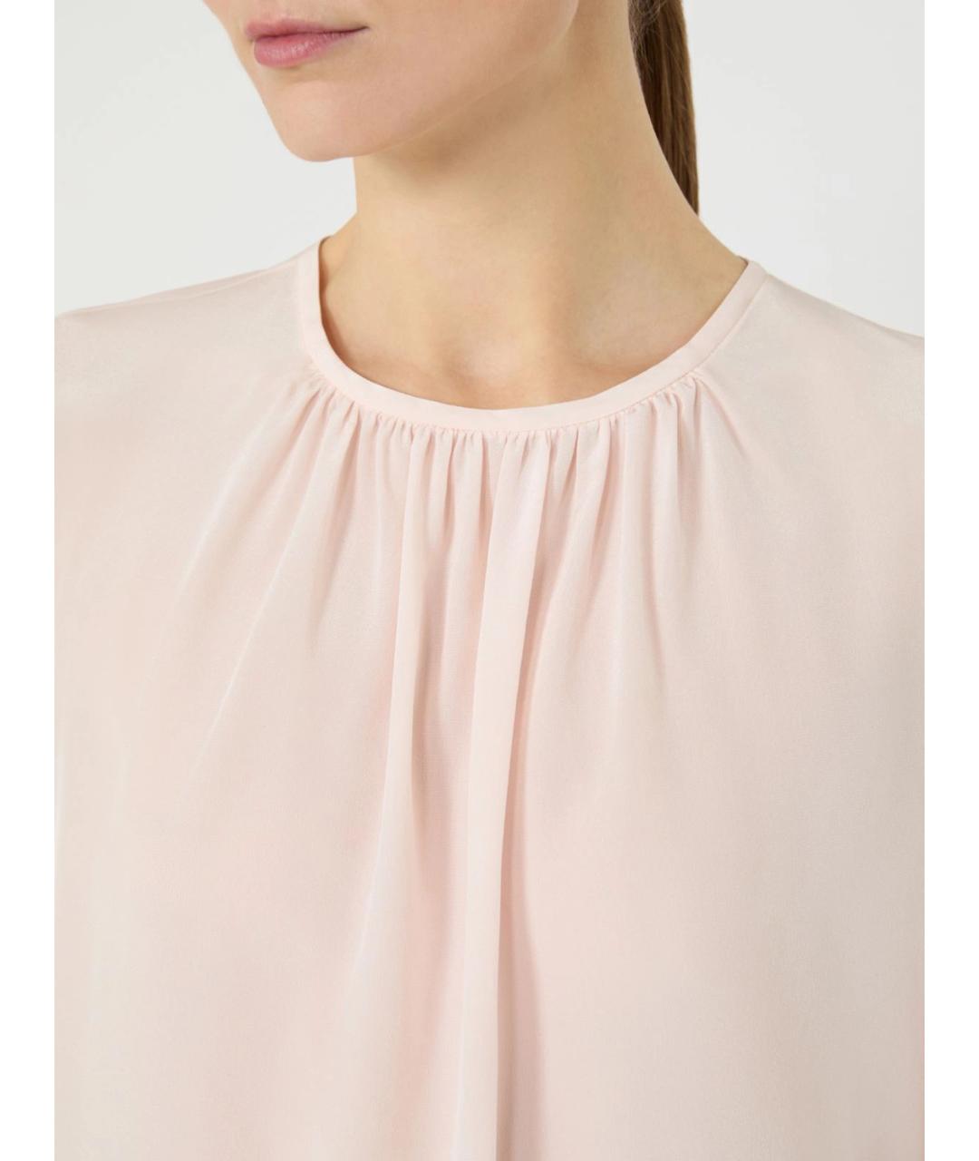 MAX MARA STUDIO Розовая шелковая блузы, фото 5