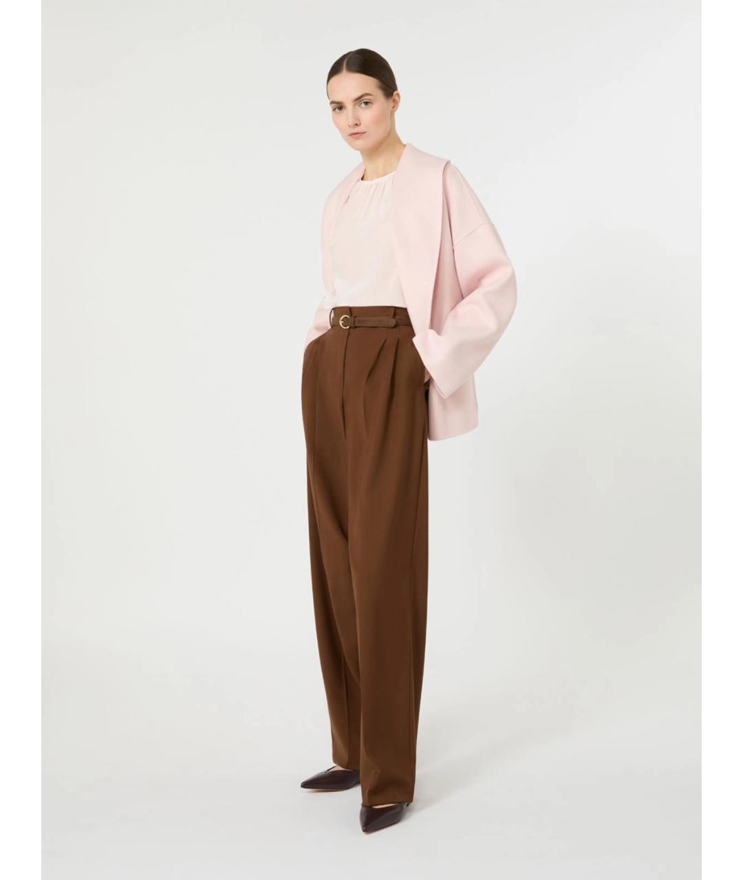 MAX MARA STUDIO Розовая шелковая блузы, фото 2