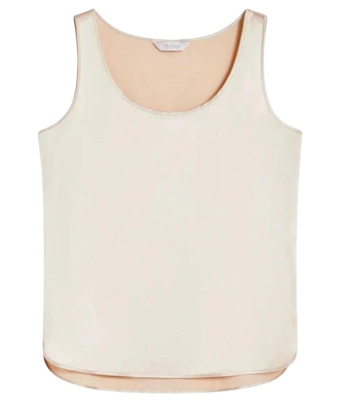 MAX MARA Белая шелковая майка, фото 1