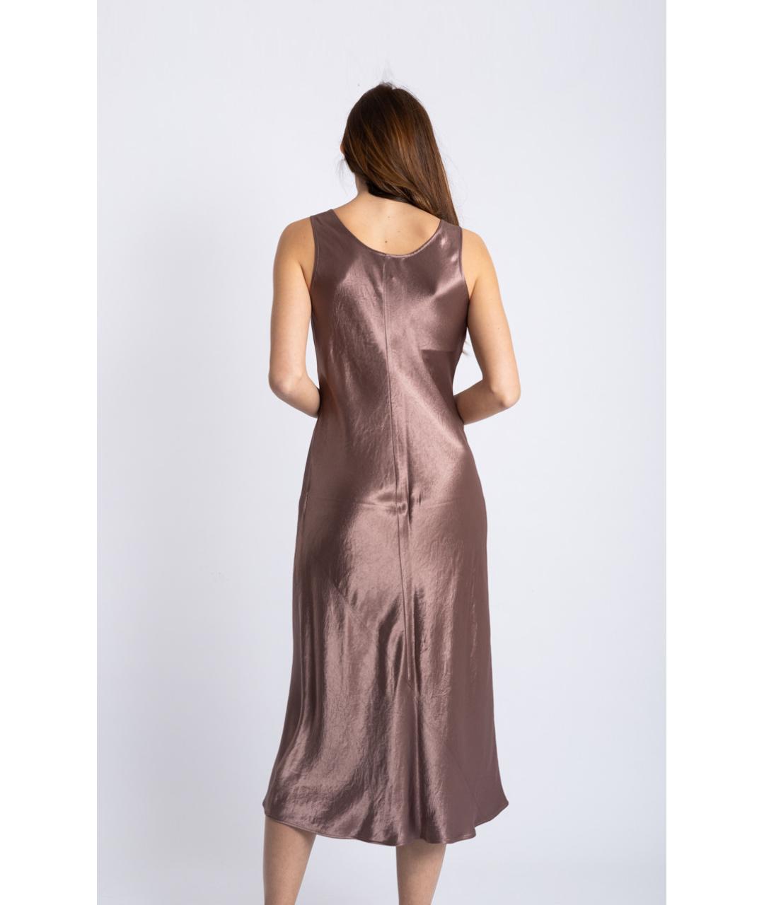 MAX MARA Бордовое ацетатное коктейльное платье, фото 3