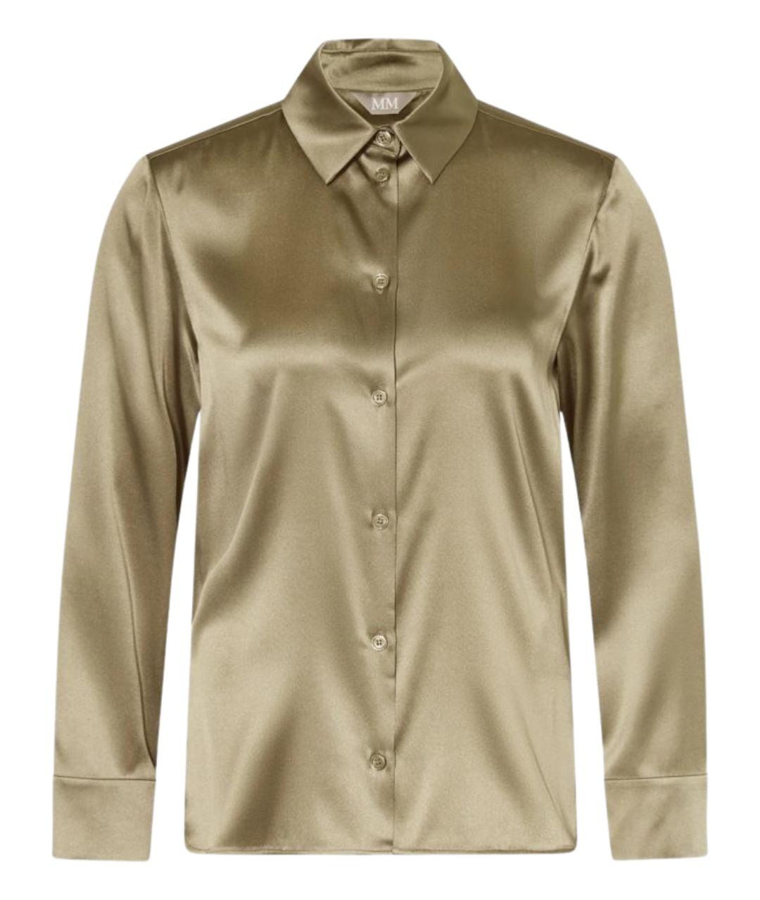 MAX MARA Бежевая шелковая рубашка, фото 1