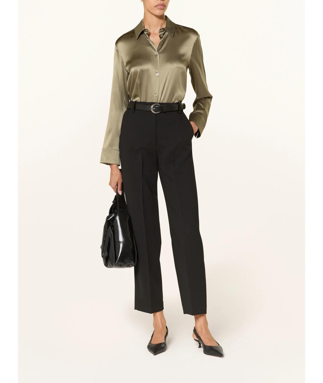 MAX MARA Бежевая шелковая рубашка, фото 2