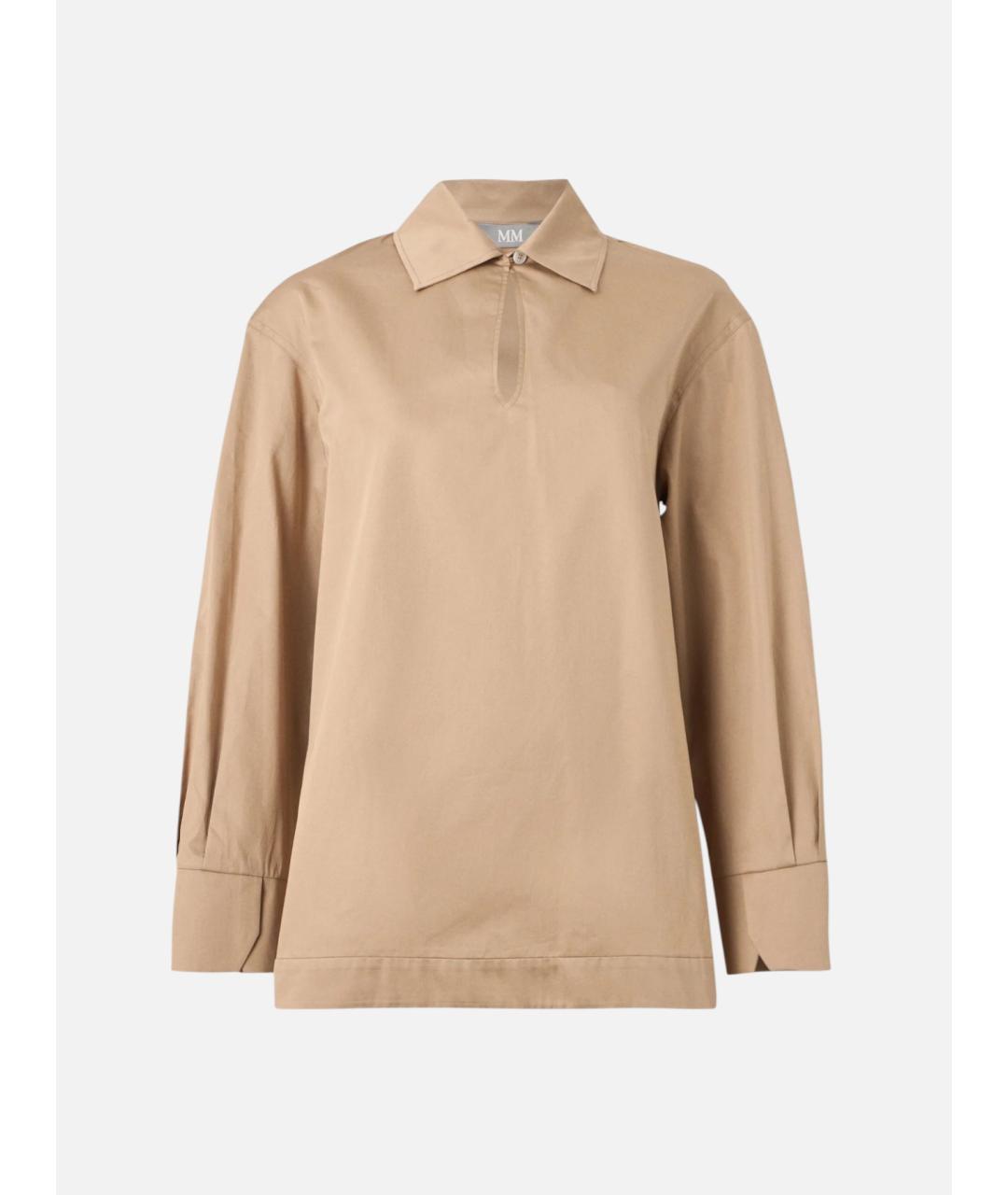 MAX MARA Бежевая хлопковая блузы, фото 6