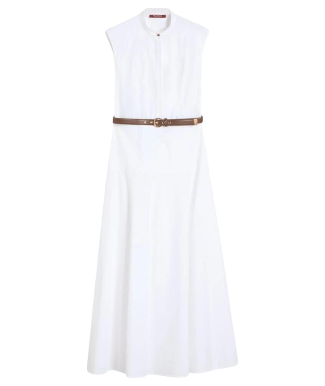 MAX MARA STUDIO Белое хлопковое повседневное платье, фото 1