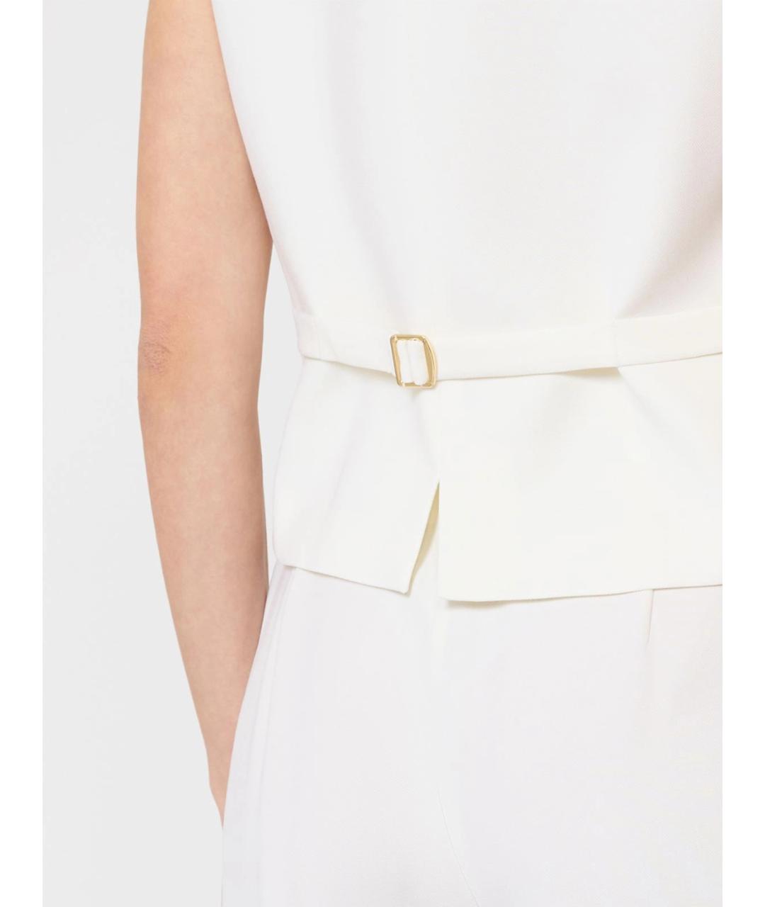 MAX MARA STUDIO Белый шерстяной жилет, фото 5