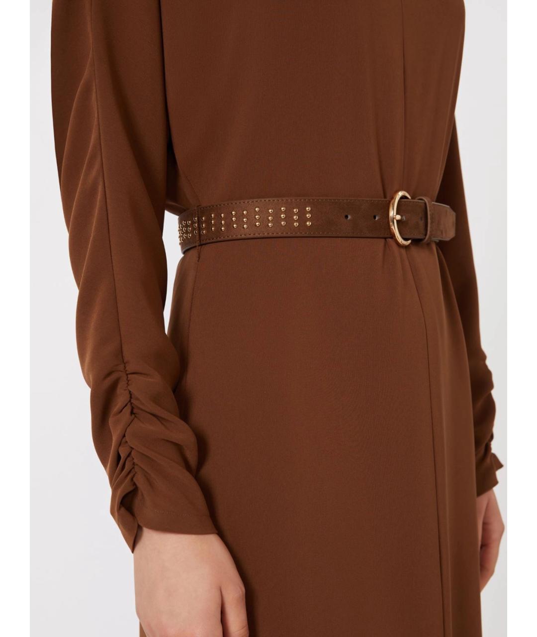 MAX MARA STUDIO Коричневое повседневное платье, фото 5