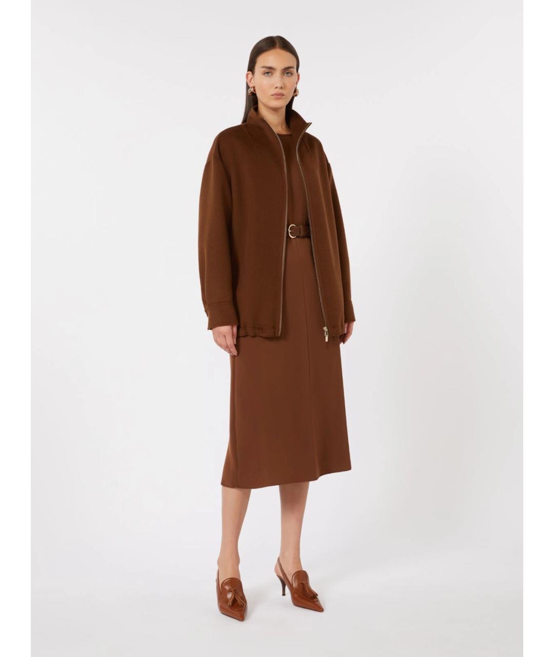 MAX MARA STUDIO Коричневое повседневное платье, фото 2