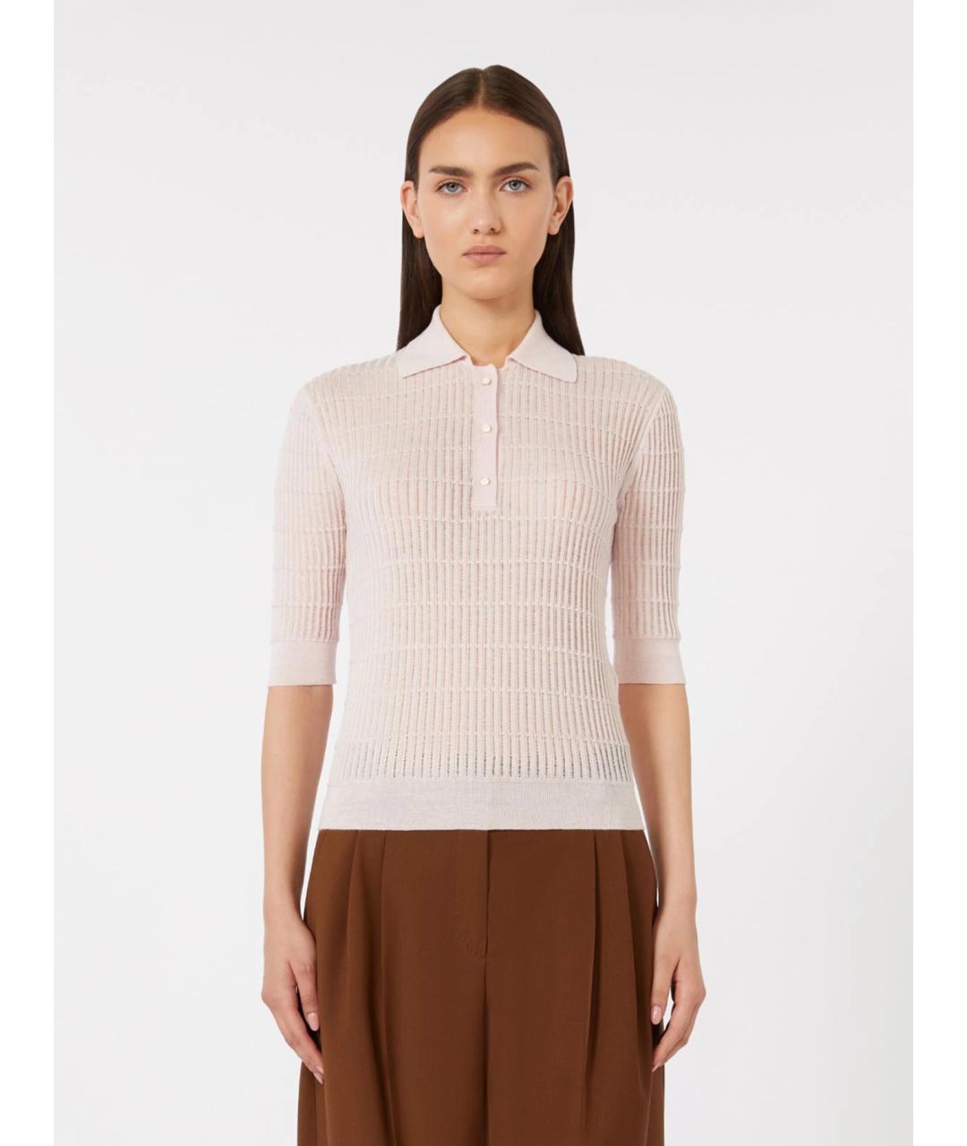 MAX MARA STUDIO Розовый шерстяной джемпер / свитер, фото 2