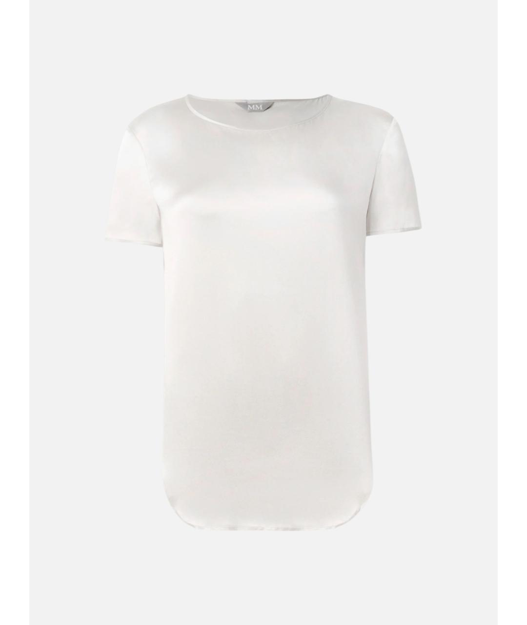 MAX MARA Белая шелковая блузы, фото 6