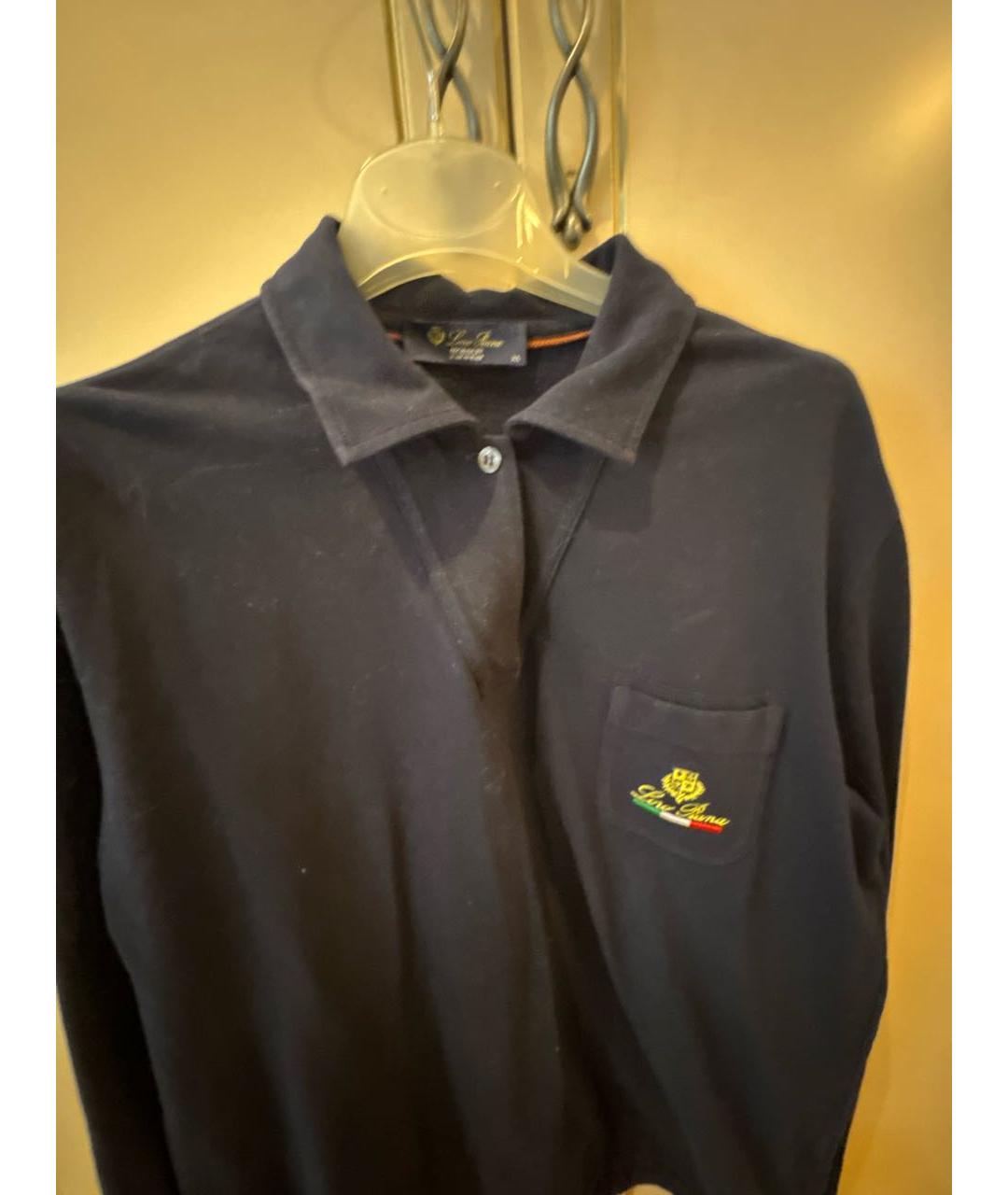 LORO PIANA Темно-синий хлопковый джемпер / свитер, фото 6