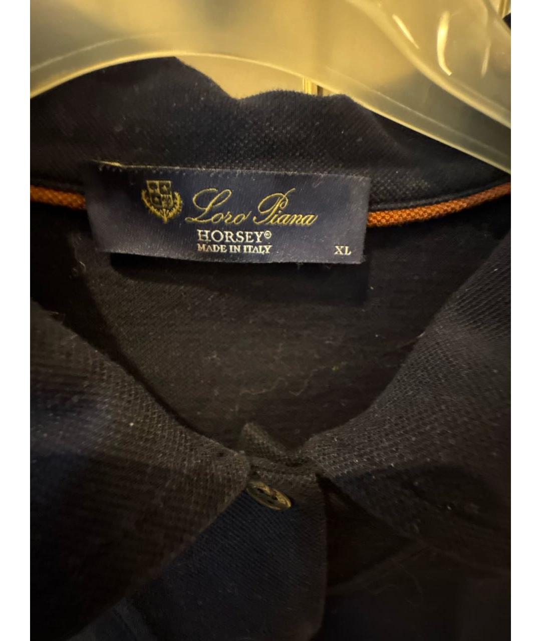 LORO PIANA Темно-синий хлопковый джемпер / свитер, фото 3