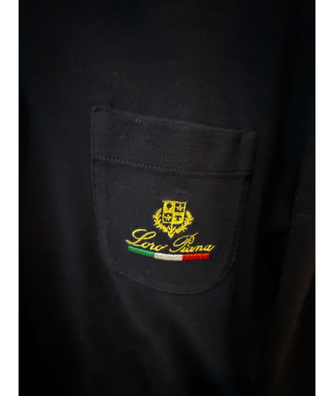 LORO PIANA Темно-синий хлопковый джемпер / свитер, фото 4