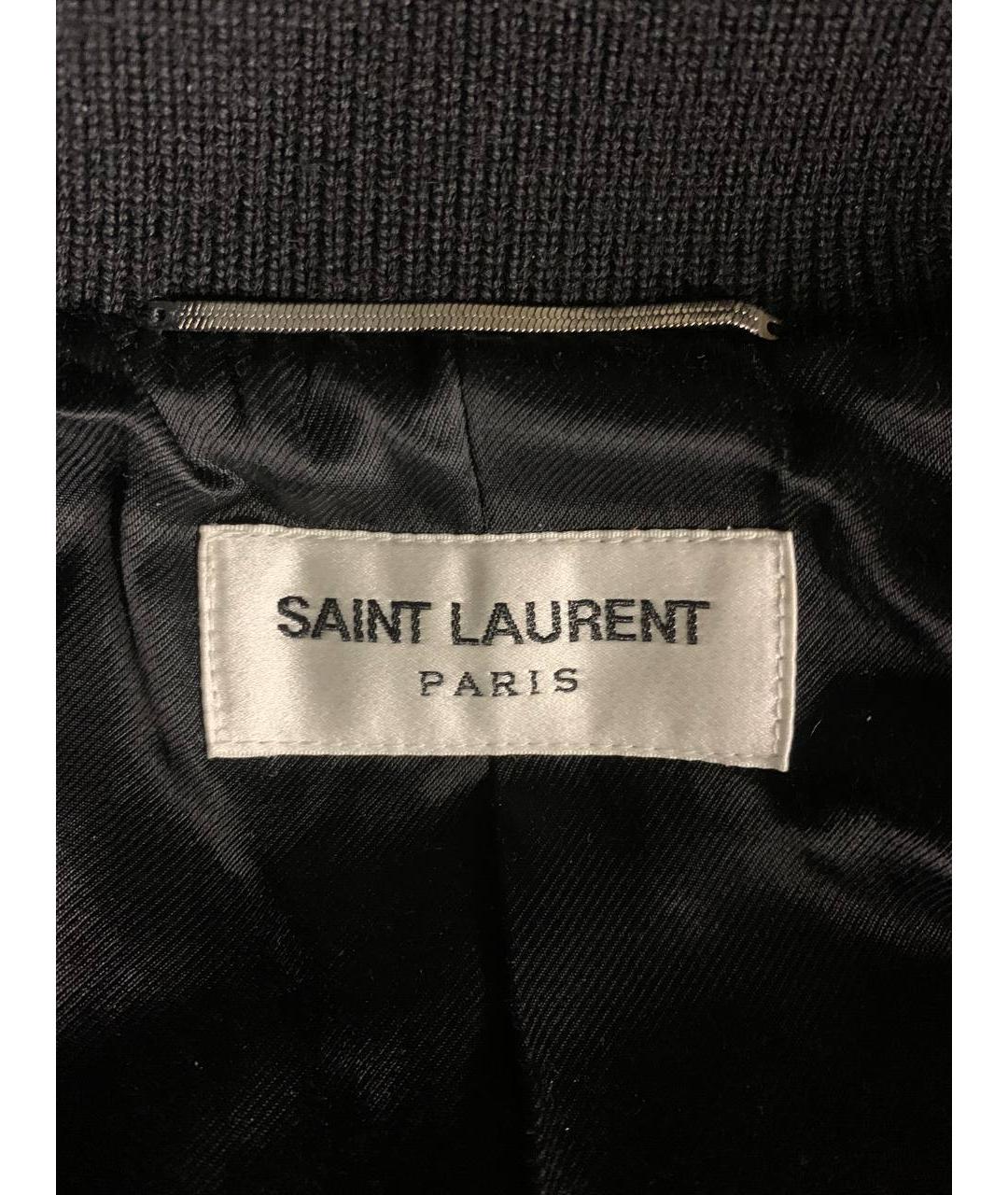 SAINT LAURENT Черная хлопковая куртка, фото 4