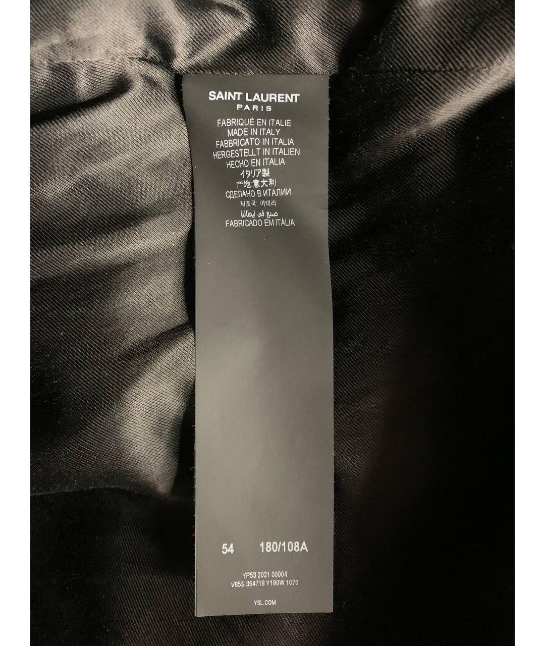 SAINT LAURENT Черная хлопковая куртка, фото 5