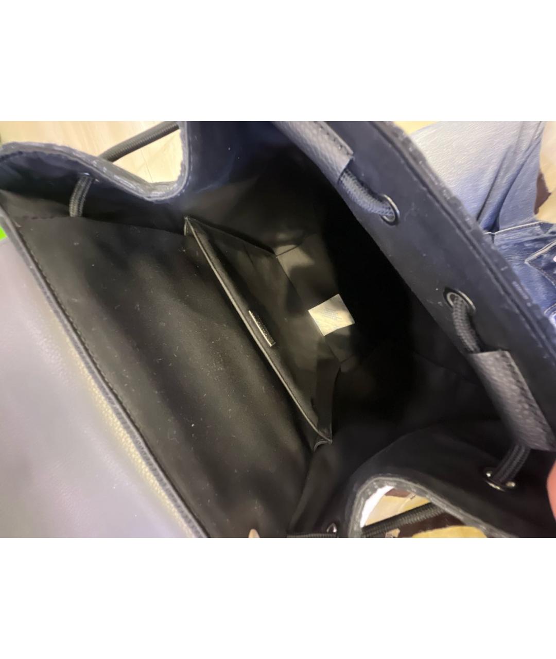 CHRISTIAN DIOR Темно-синий жаккардовый рюкзак, фото 3