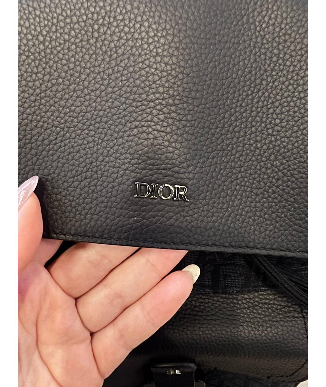 CHRISTIAN DIOR Темно-синий жаккардовый рюкзак, фото 5