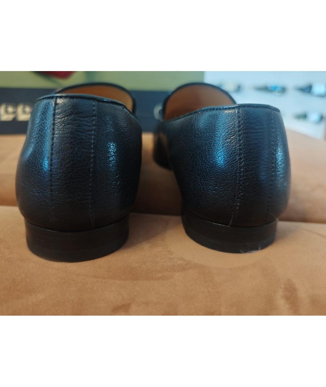 GUCCI Черные кожаные лоферы, фото 4