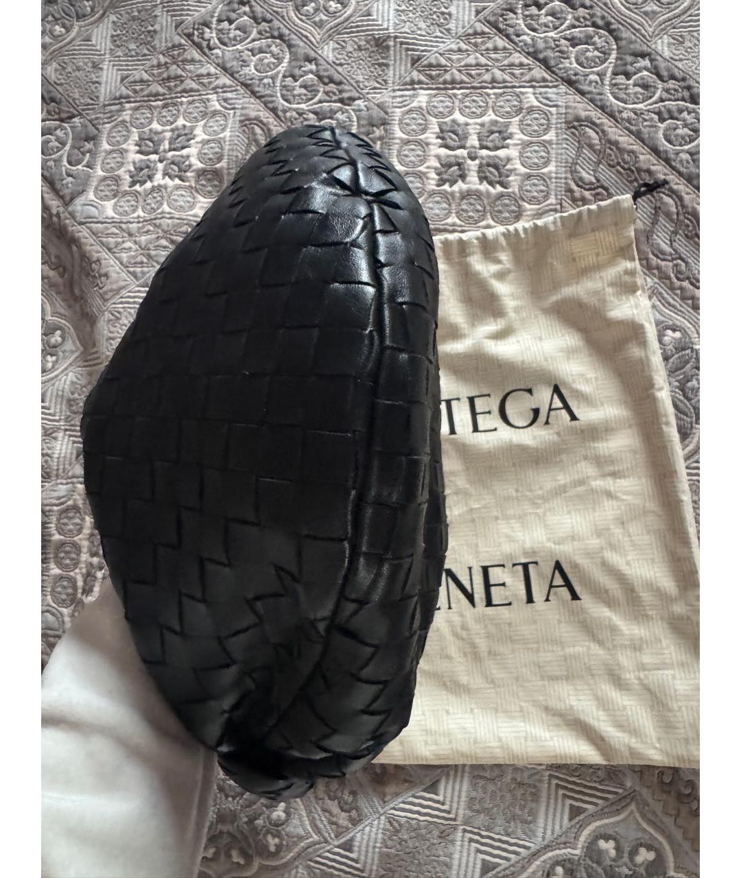 BOTTEGA VENETA Черная кожаная сумка с короткими ручками, фото 6