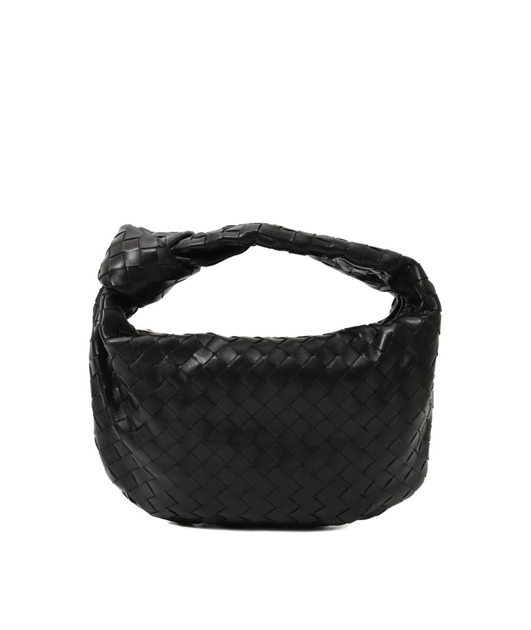 BOTTEGA VENETA Черная кожаная сумка с короткими ручками, фото 2