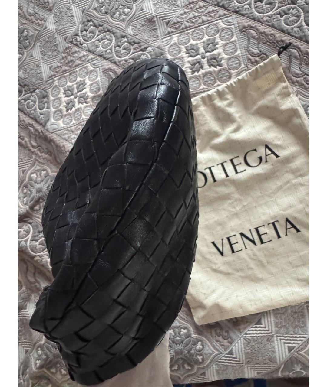 BOTTEGA VENETA Черная кожаная сумка с короткими ручками, фото 5