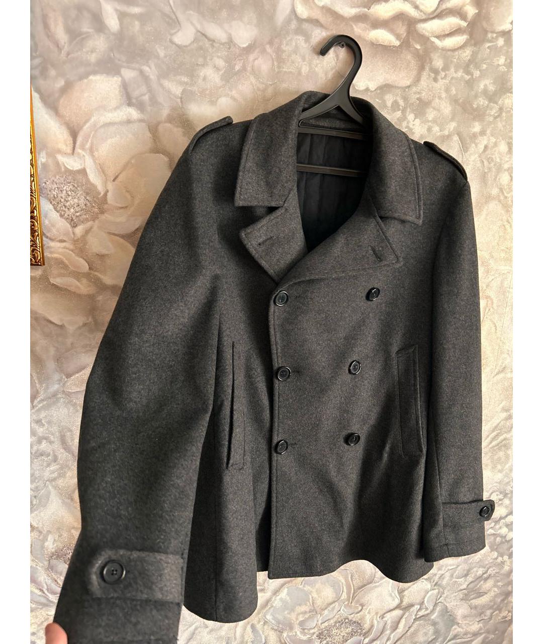 LANVIN Серое шерстяное пальто, фото 6