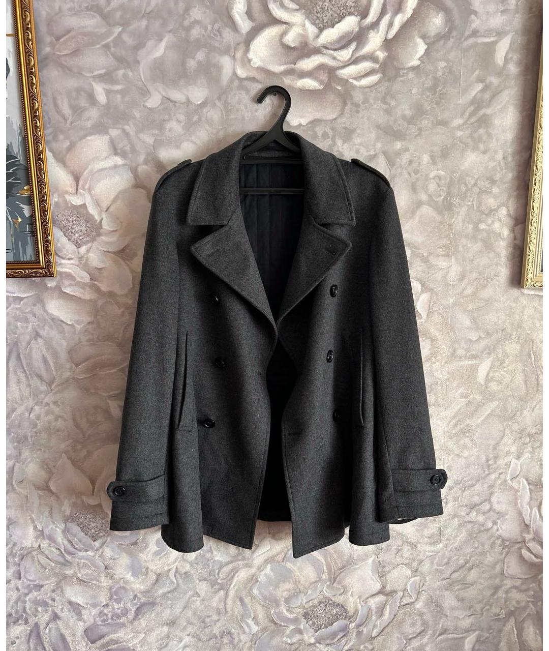 LANVIN Серое шерстяное пальто, фото 8