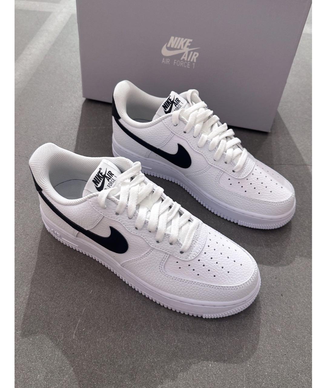 NIKE Белые кожаные низкие кроссовки / кеды, фото 4