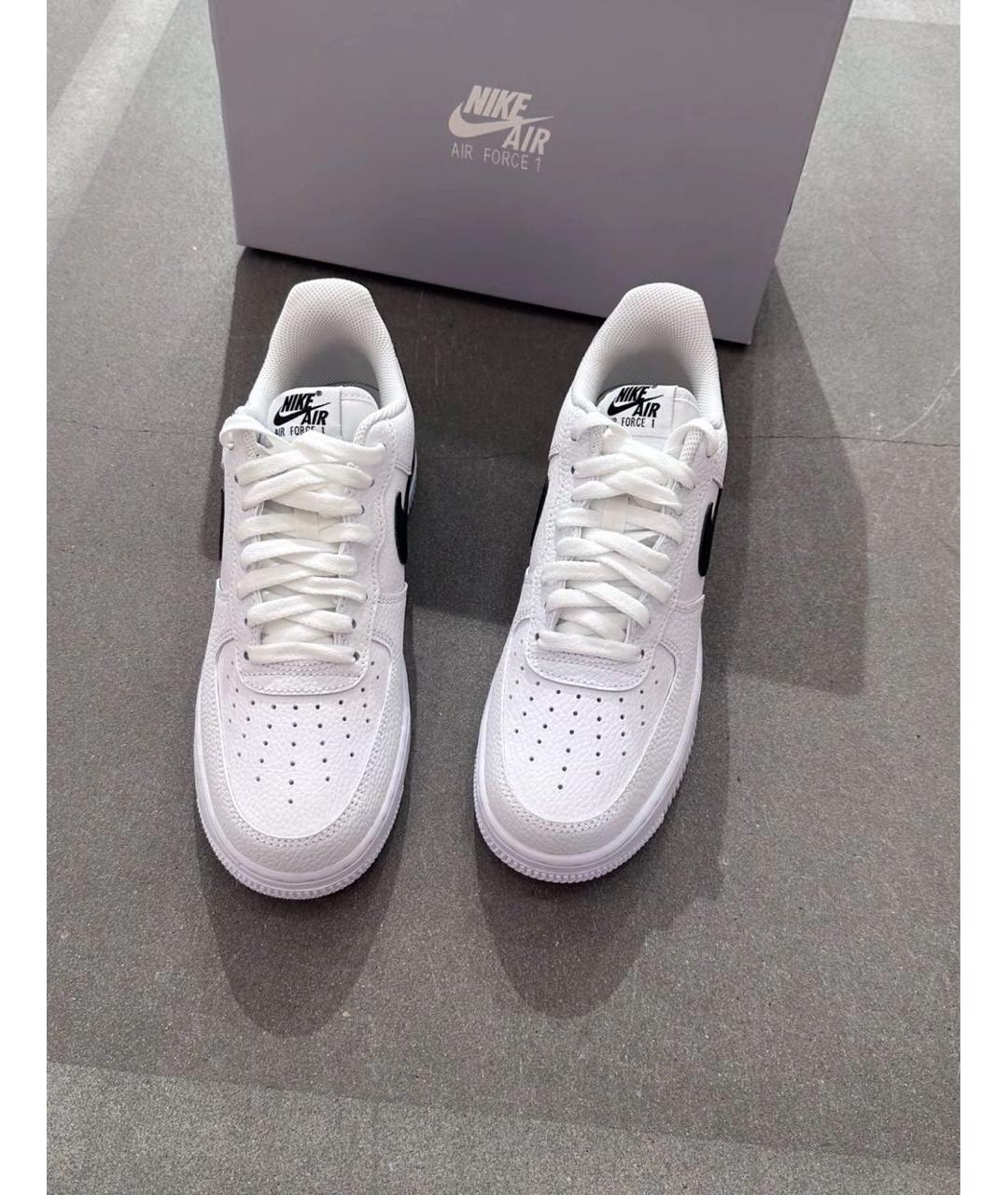 NIKE Белые кожаные низкие кроссовки / кеды, фото 3