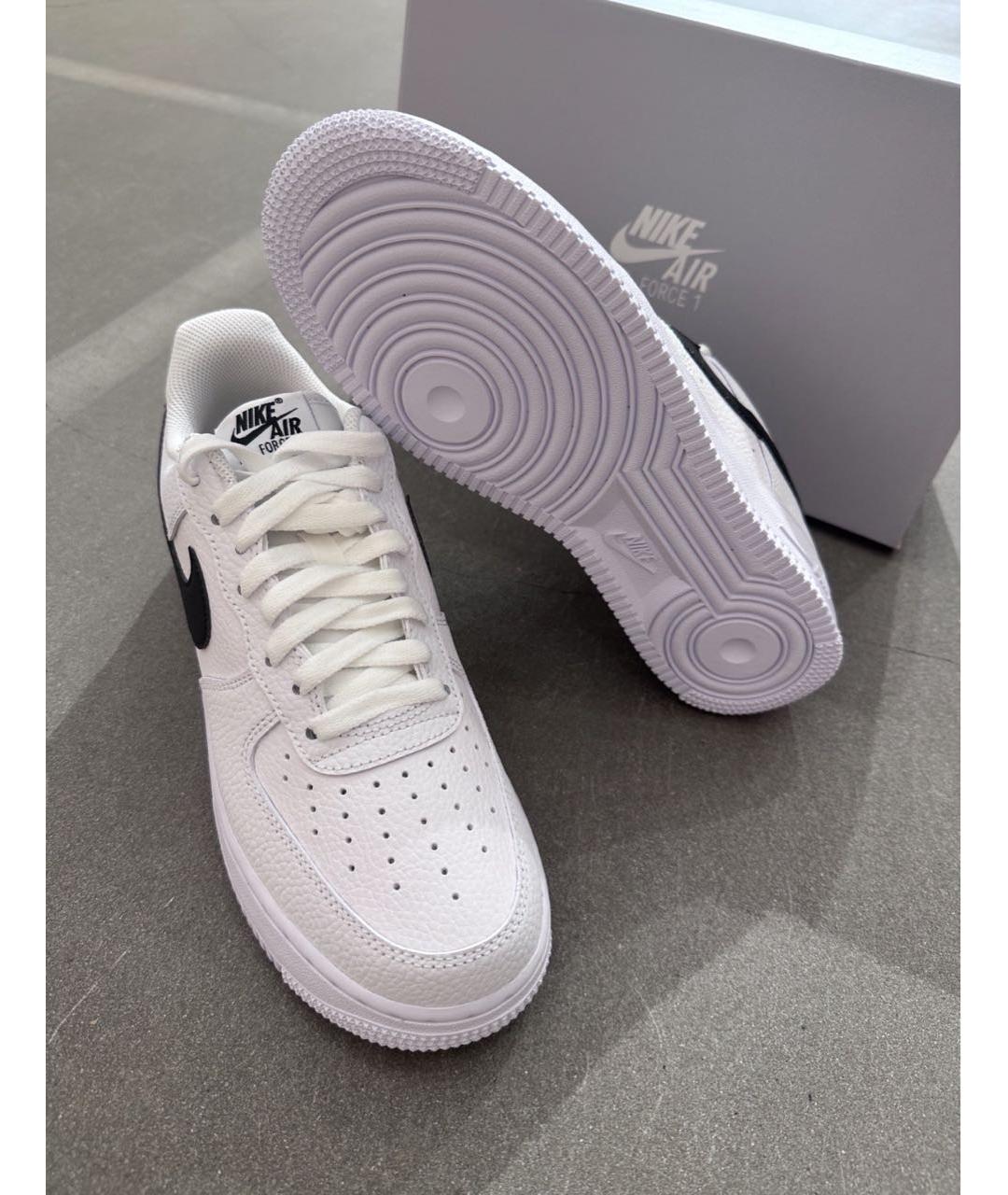 NIKE Белые кожаные низкие кроссовки / кеды, фото 5