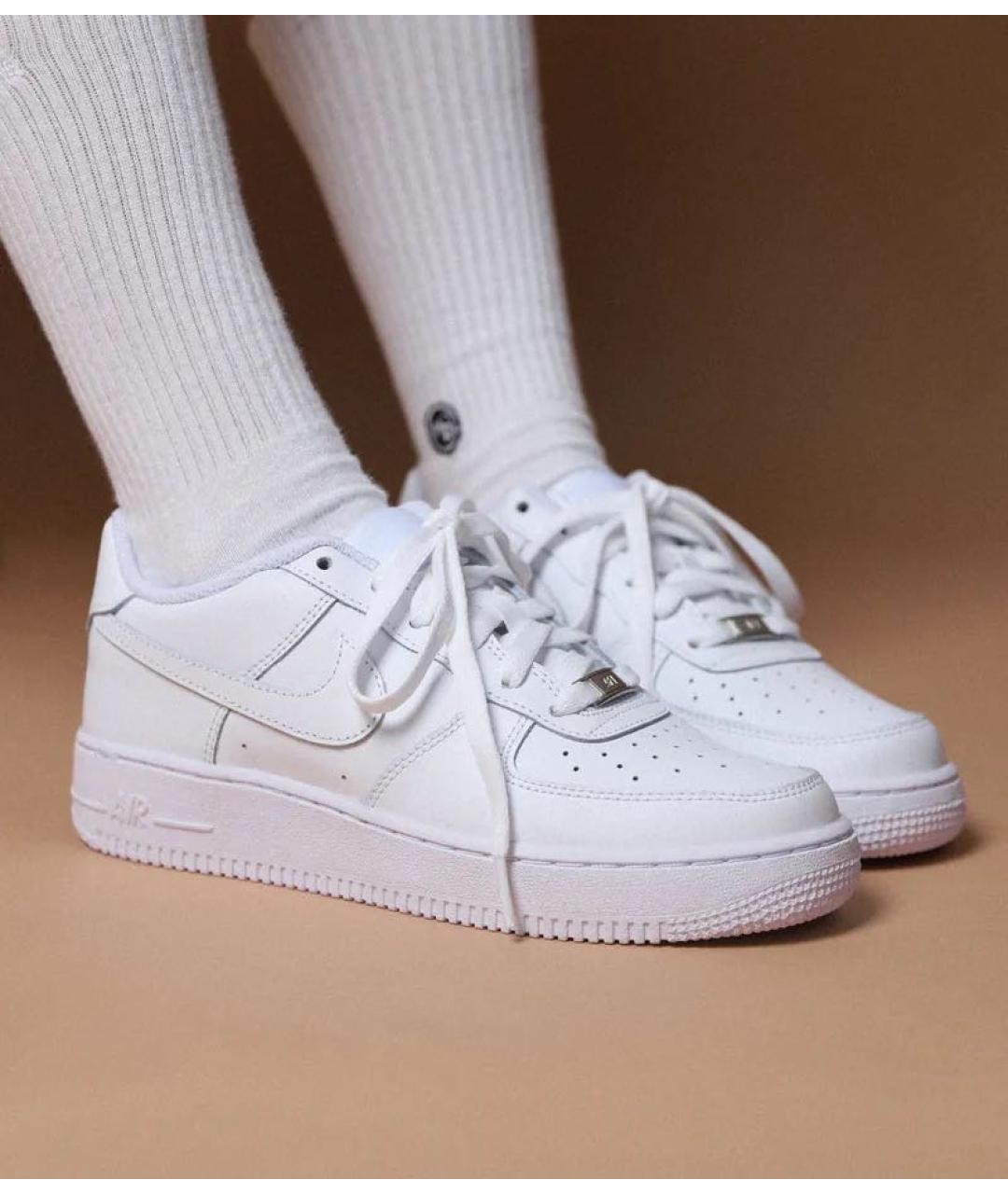 NIKE Белые кожаные низкие кроссовки / кеды, фото 8