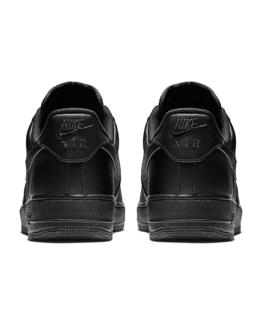 NIKE Черные кожаные низкие кроссовки / кеды, фото 3