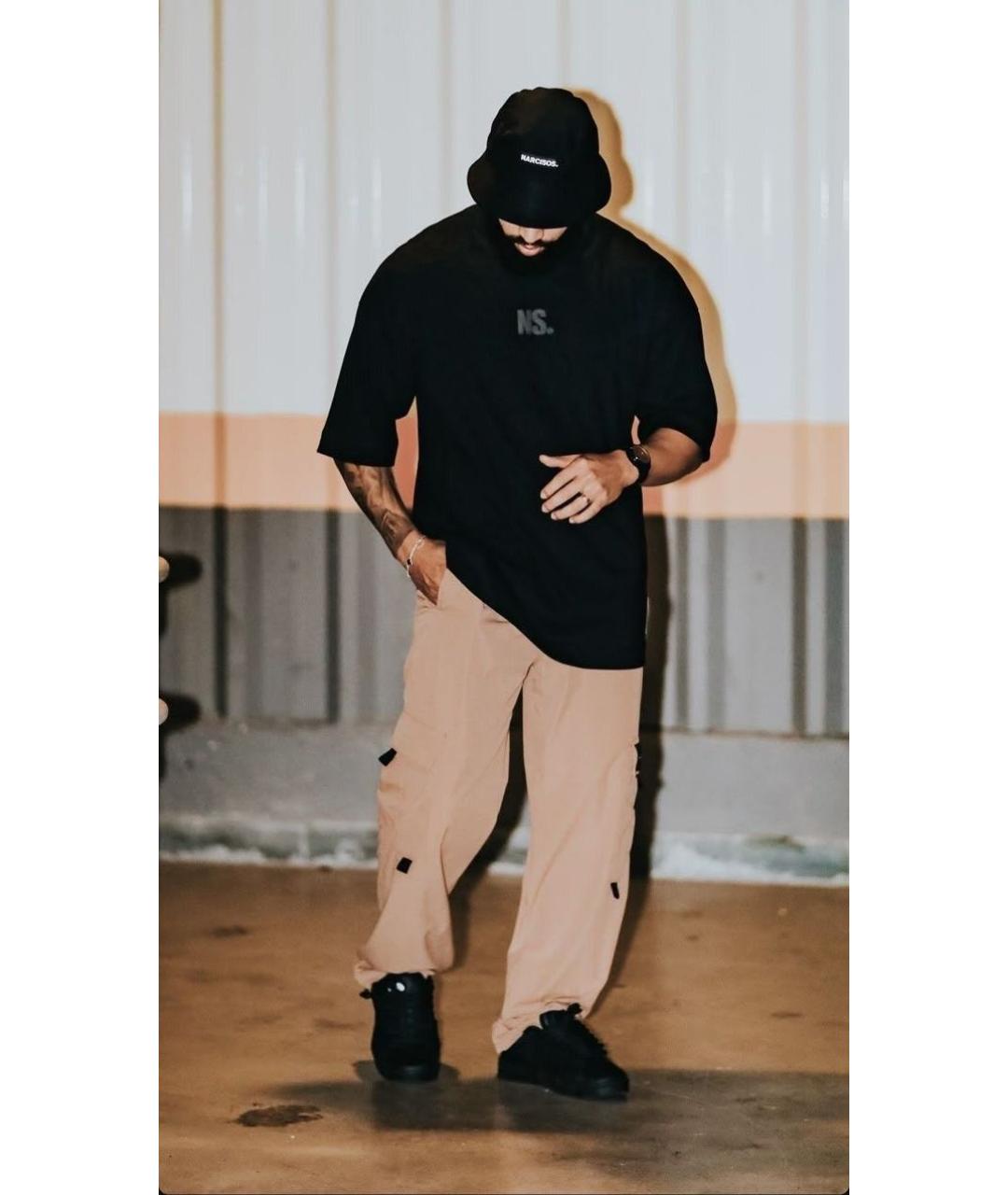 NIKE Черные кожаные низкие кроссовки / кеды, фото 6