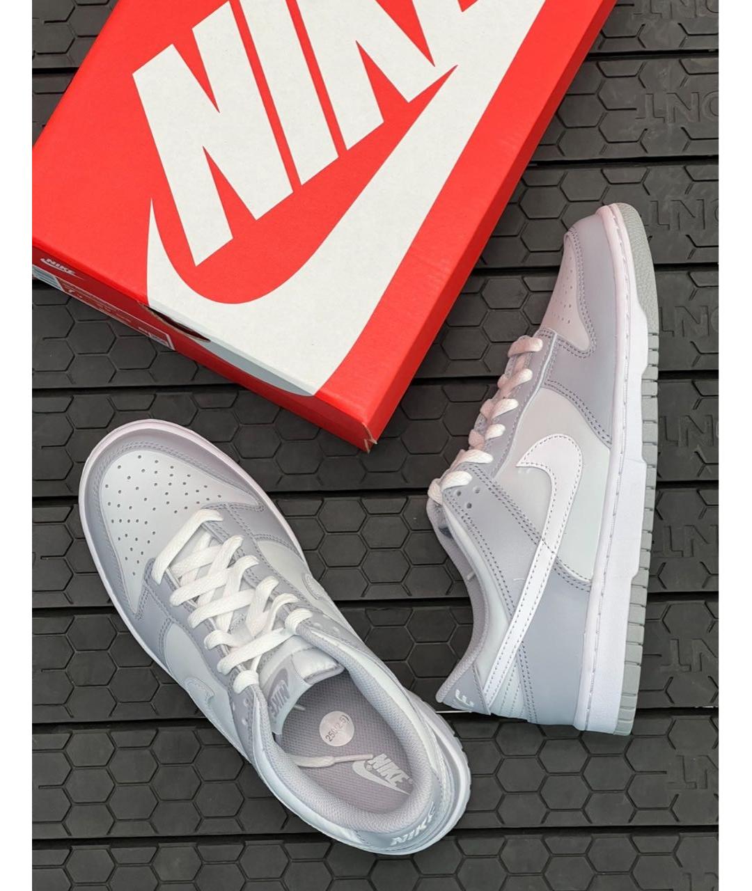 NIKE Серые кожаные кроссовки, фото 6