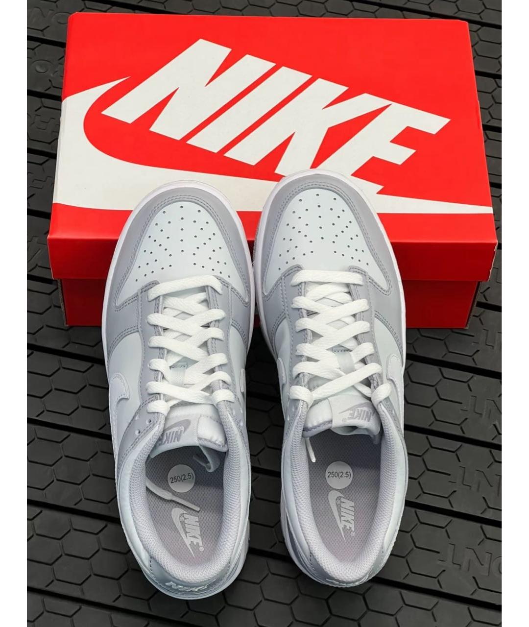 NIKE Серые кожаные кроссовки, фото 4