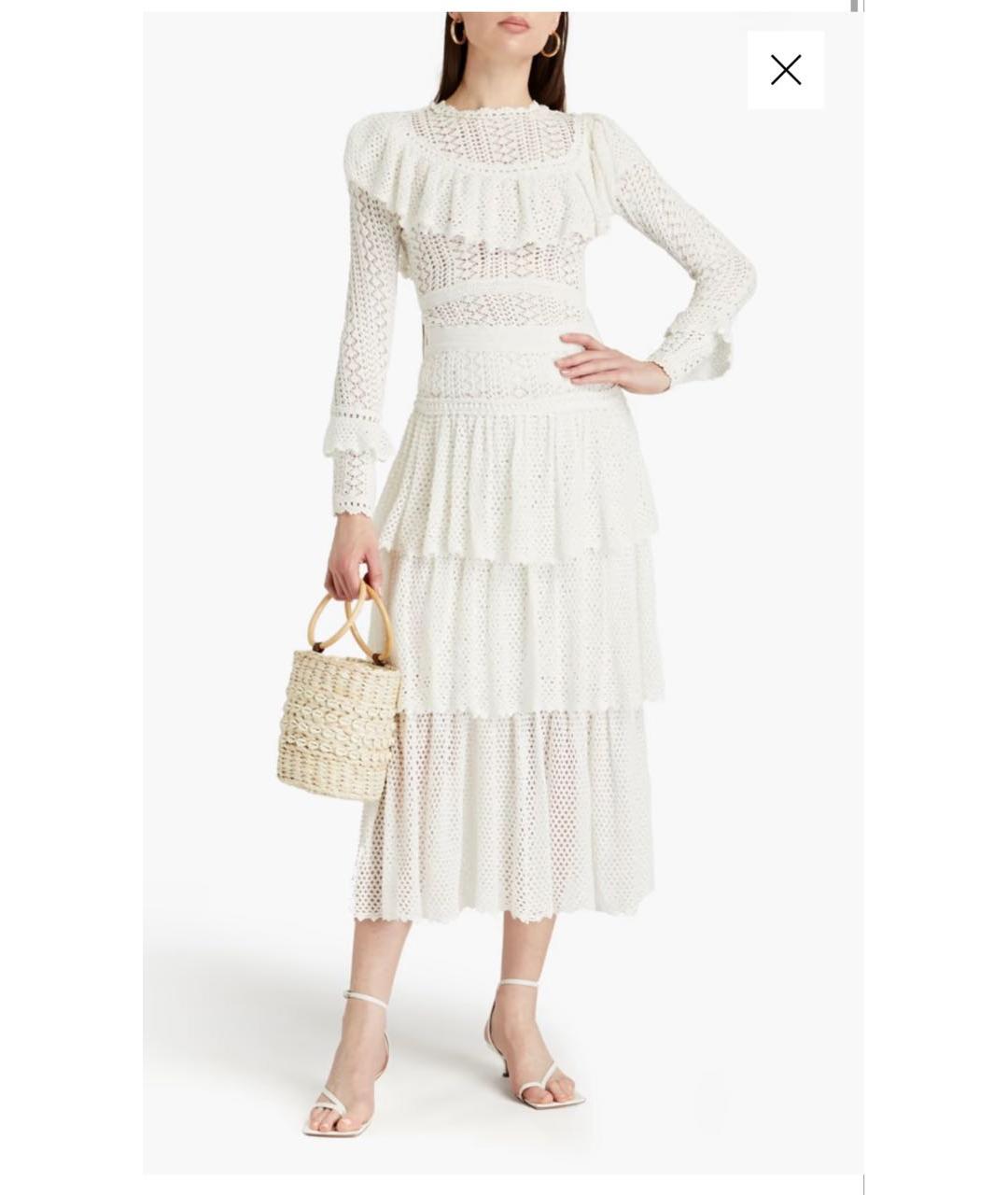 ZIMMERMANN Белая хлопковая юбка макси, фото 7