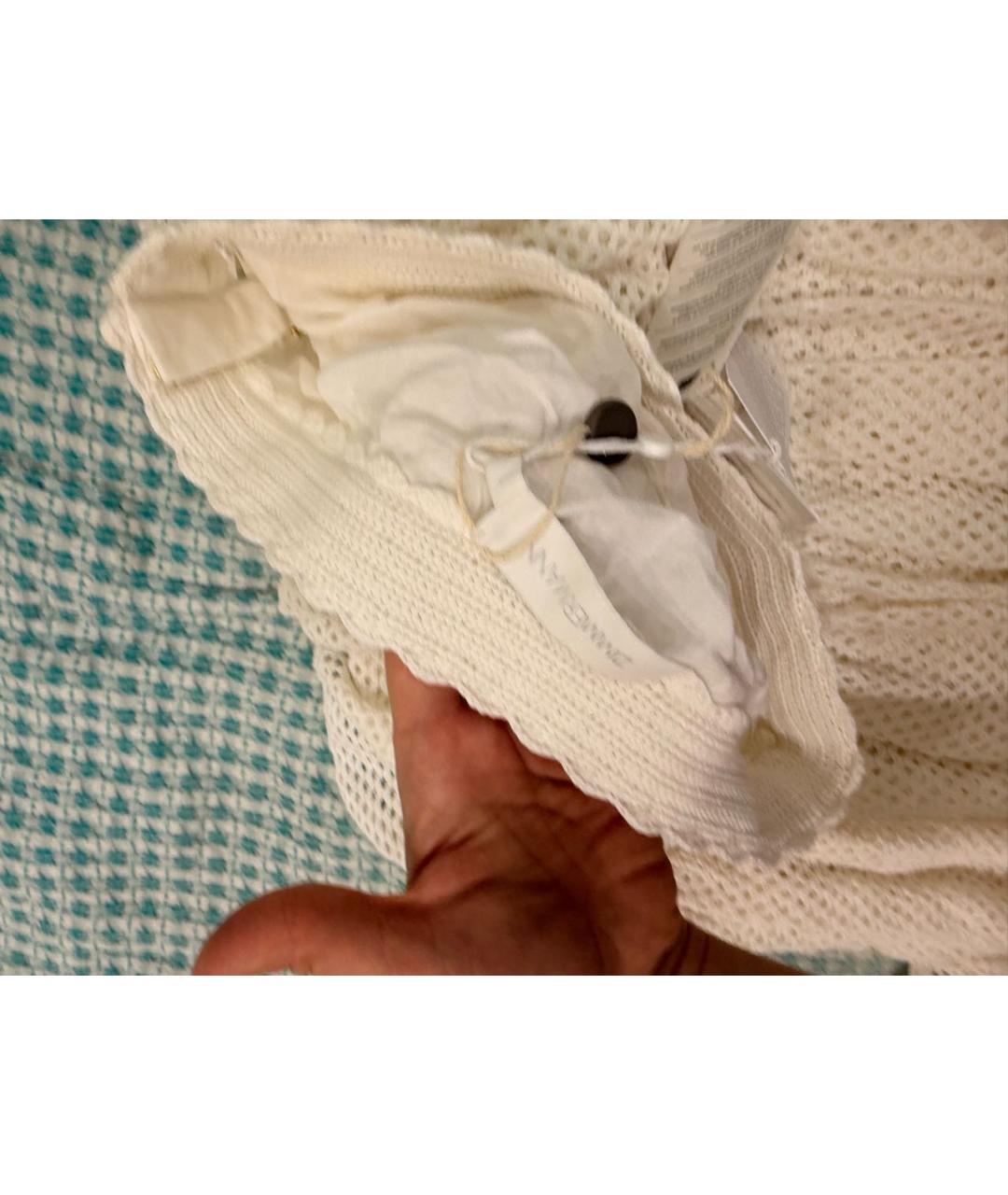 ZIMMERMANN Белая хлопковая юбка макси, фото 4