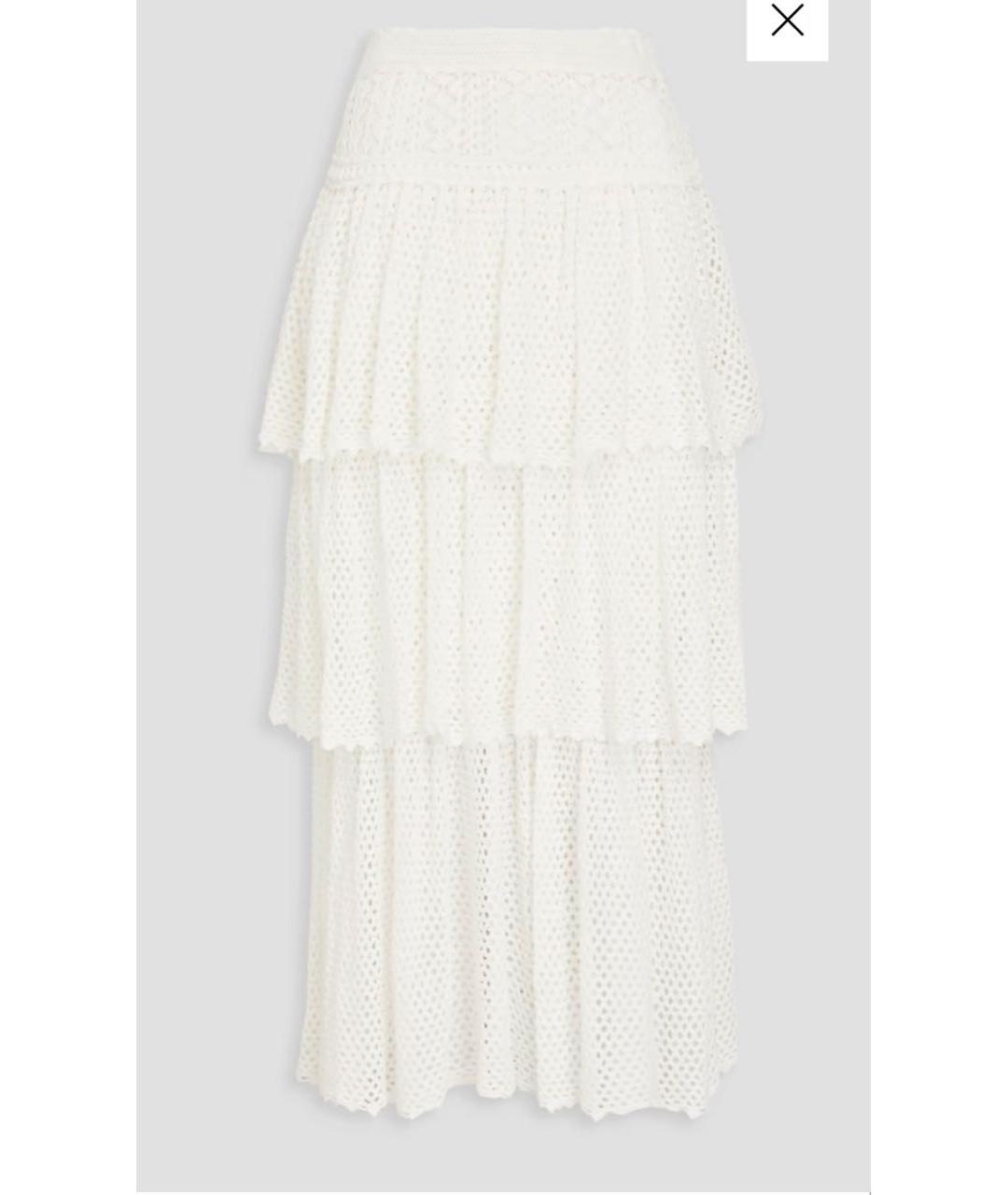 ZIMMERMANN Белая хлопковая юбка макси, фото 9