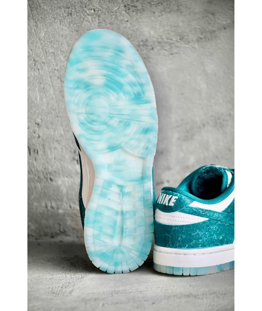 NIKE Синие кожаные кроссовки, фото 6