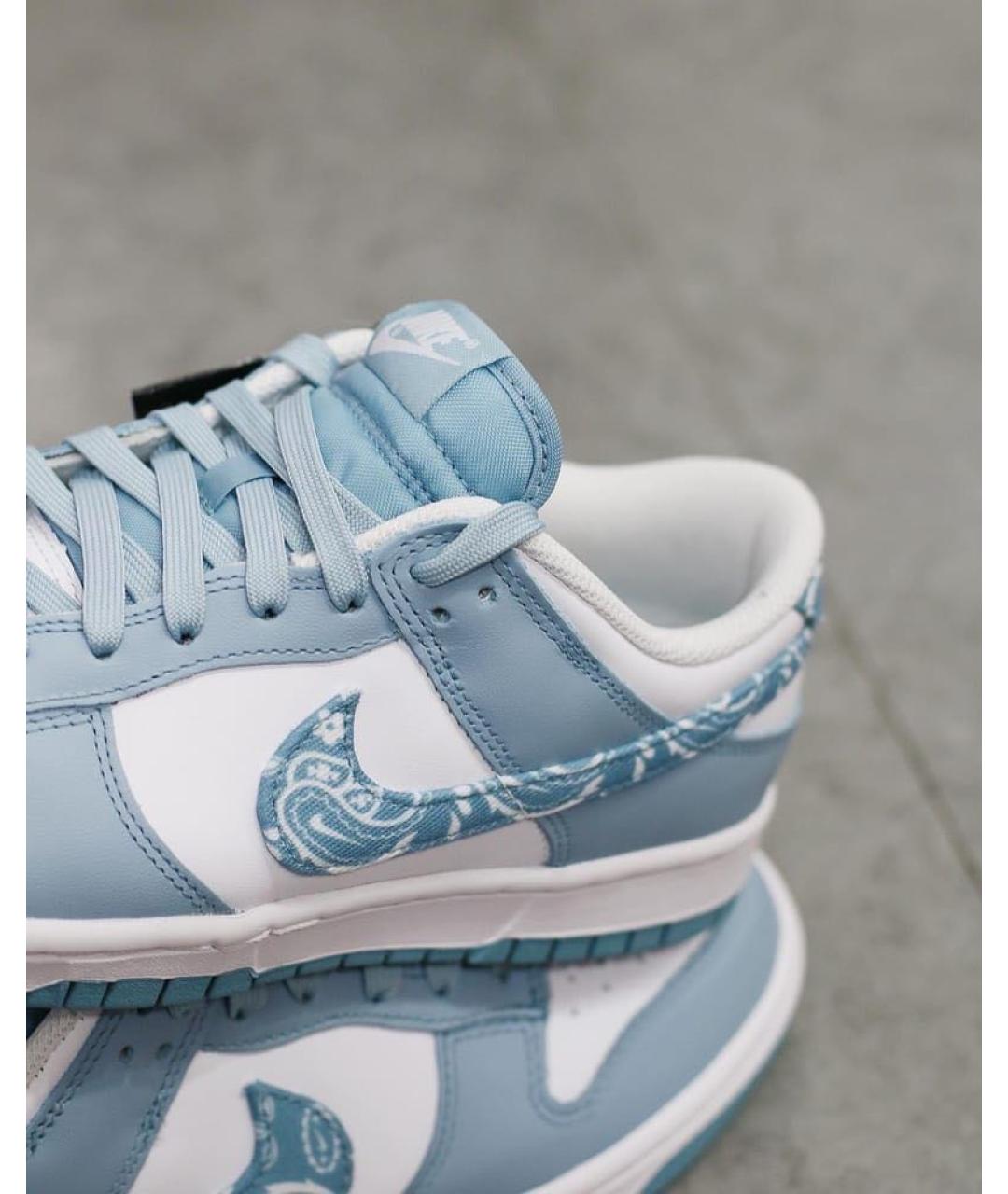 NIKE Голубые кожаные кроссовки, фото 8