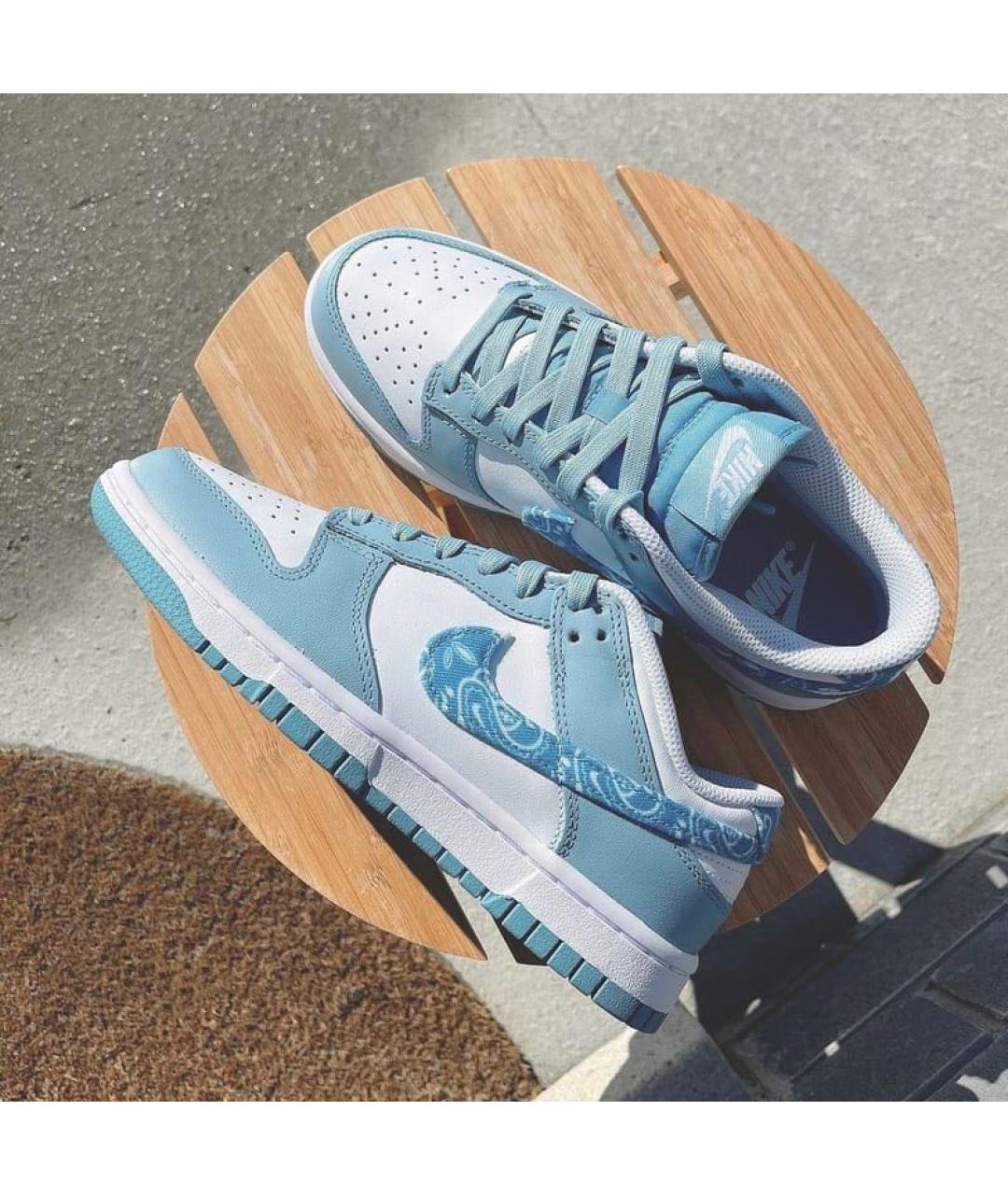 NIKE Голубые кожаные кроссовки, фото 4