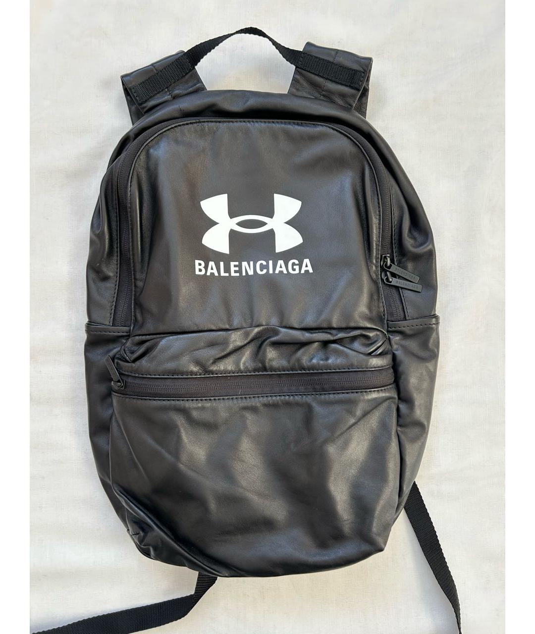 BALENCIAGA Черный кожаный рюкзак, фото 9