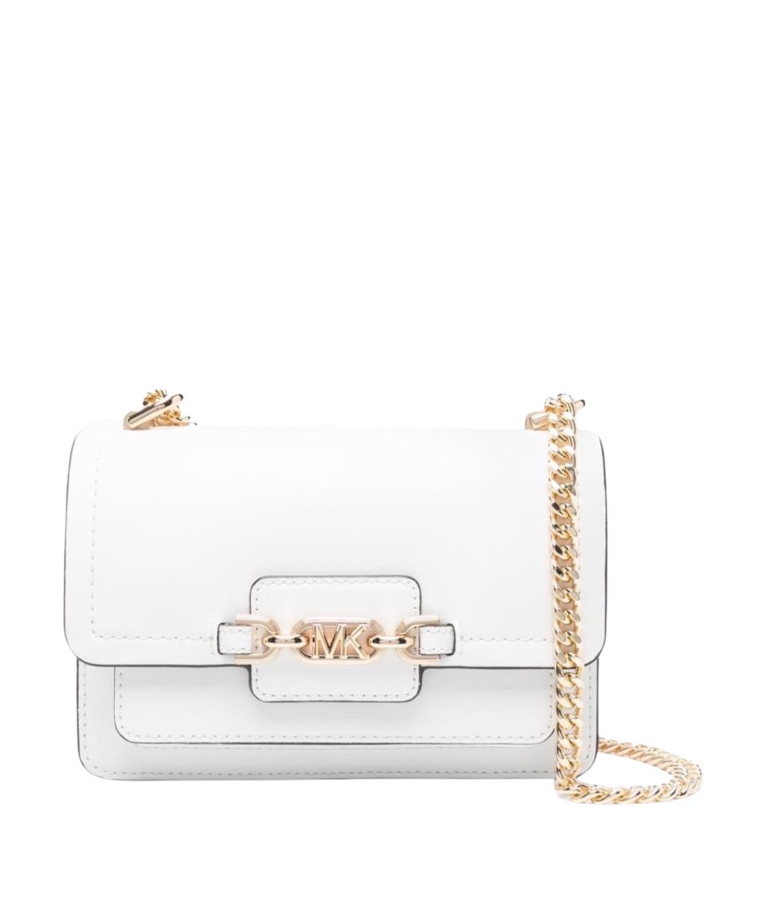 MICHAEL KORS Белая кожаная сумка через плечо, фото 1
