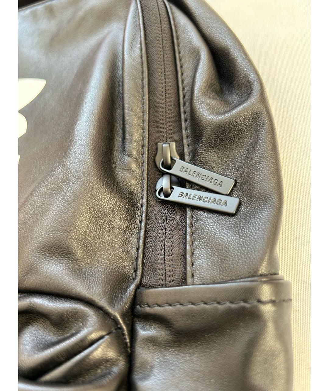 BALENCIAGA Черный кожаный рюкзак, фото 2